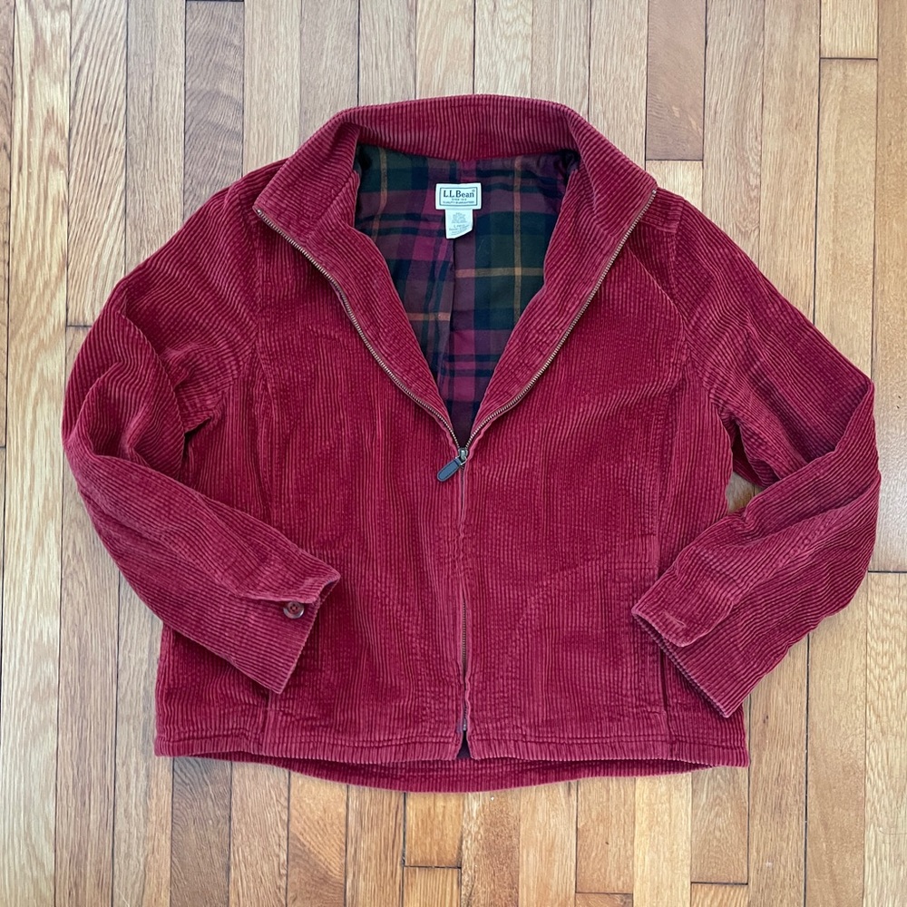 ❌SOLD❌Vintage LL Bean wide whale corduroy flannel jacket